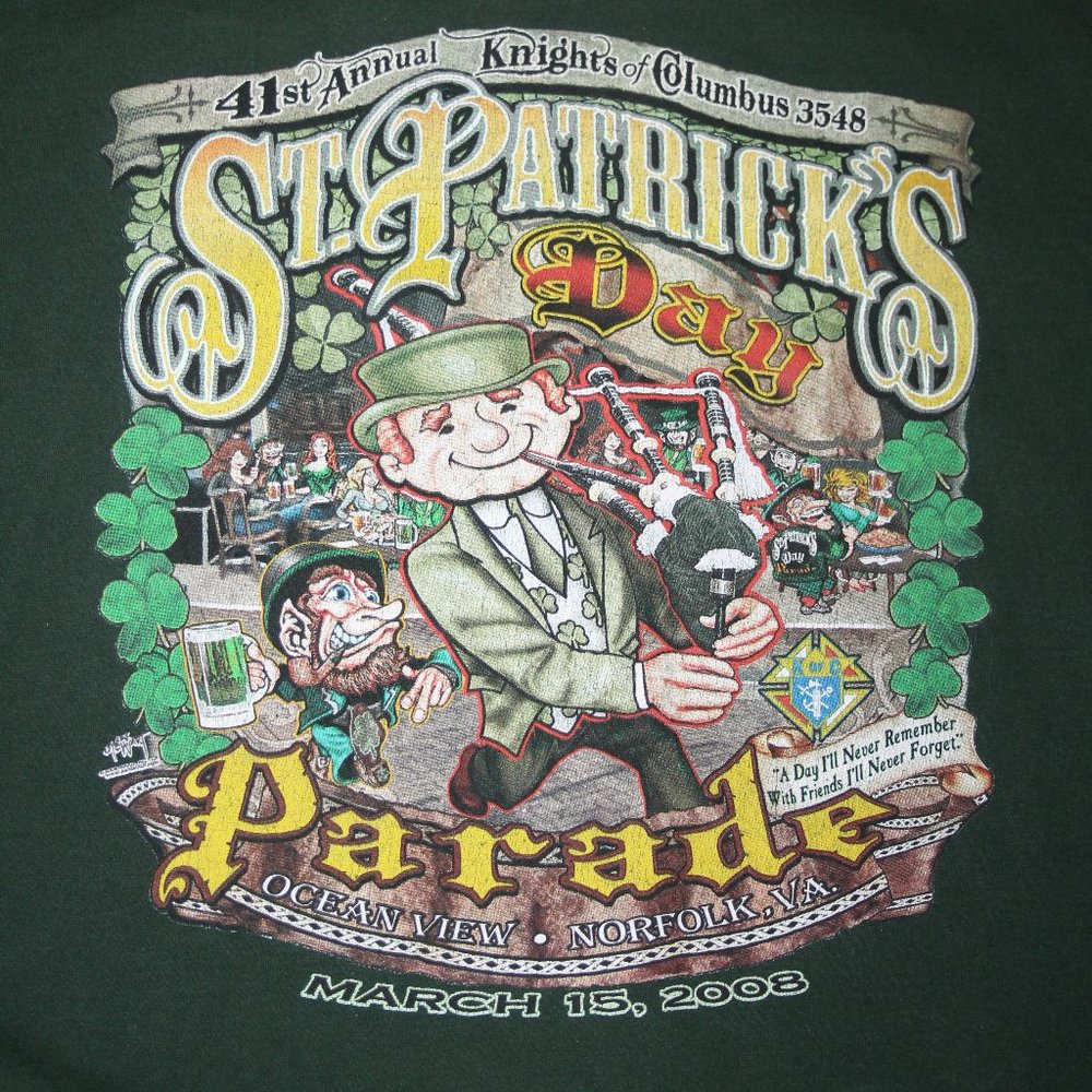 St Patrick KOC  Parade Tee Shirt 3Xl Long Sleeve